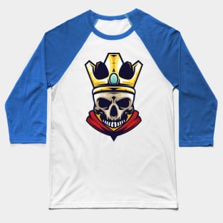 Skull wearing crown Baseball T-Shirt